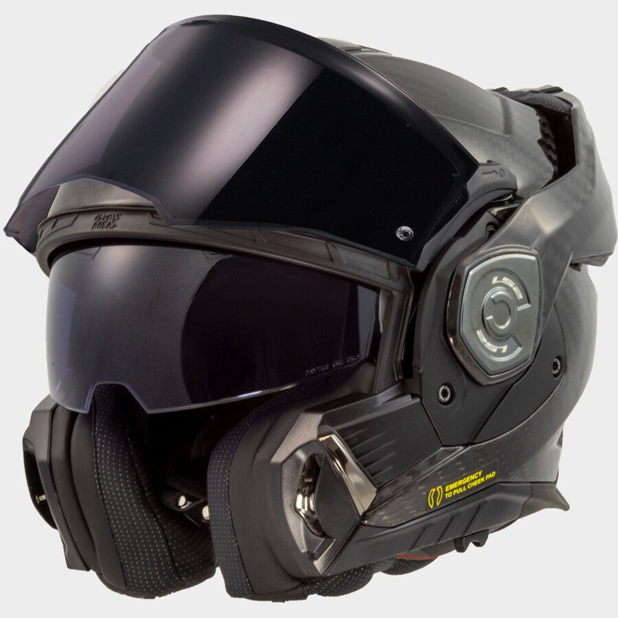 LS2 ADVANT X CARBON MODULAR HELMET - Blackout