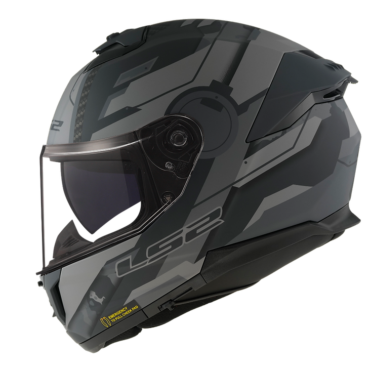LS2 STREAM II Helmet - Shadow with Sunvisor