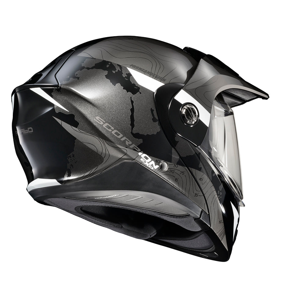 Scorpion EXO-AT960 Modular Helmet-Topographic BLK/WHT