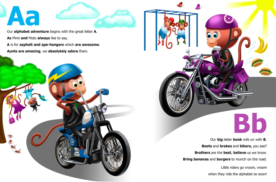 Mimi & Moto Hardcover Children's Book - Ride the Alphabet