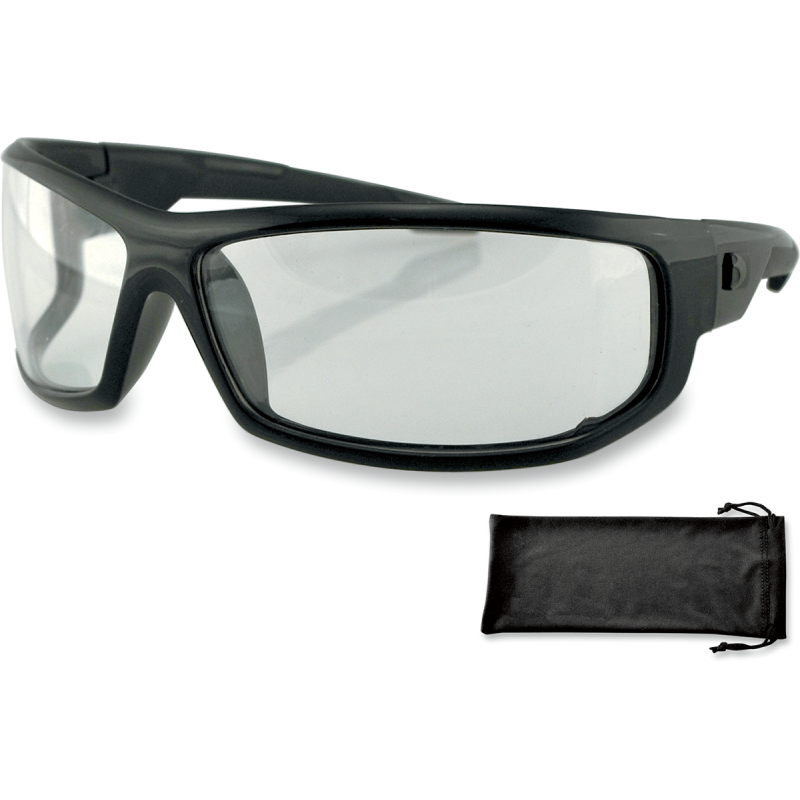 Bobster Axl Black Frame Sunglasses Clear
