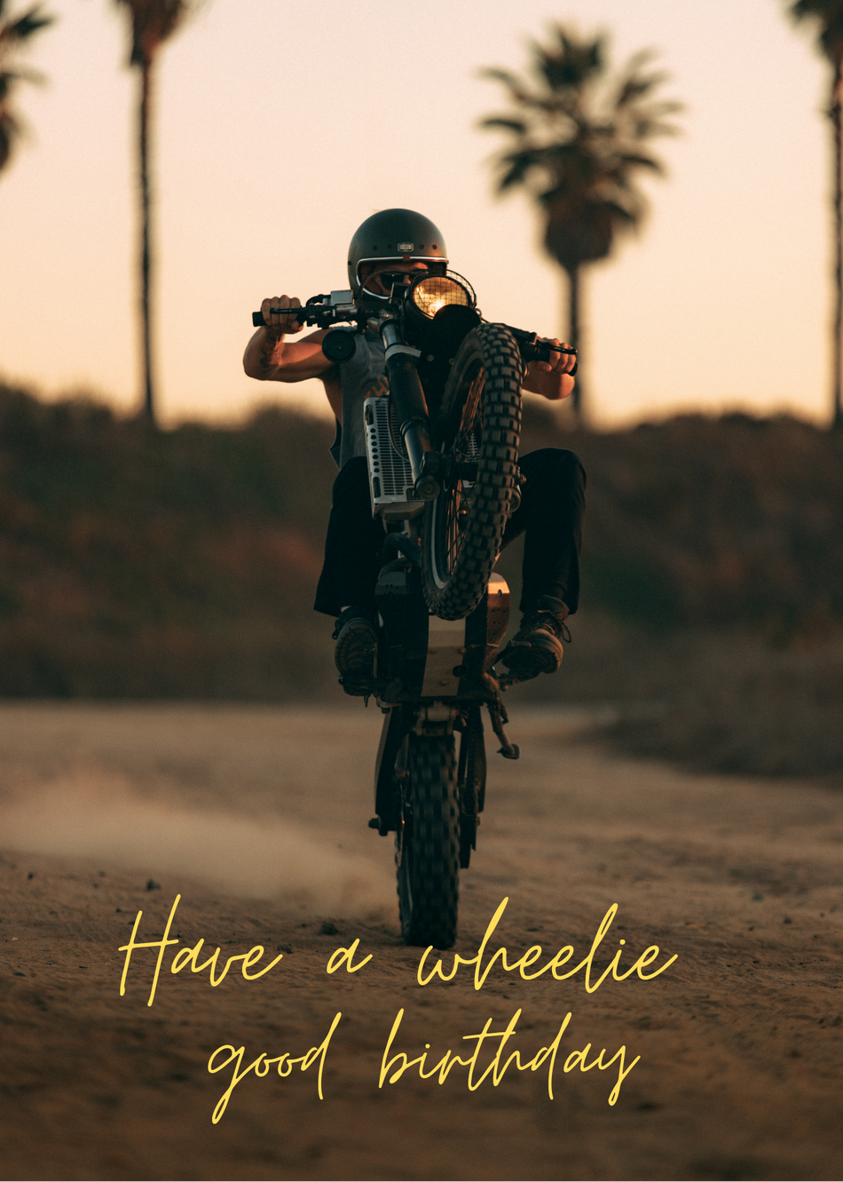 Greeting Card - "Wheelie"