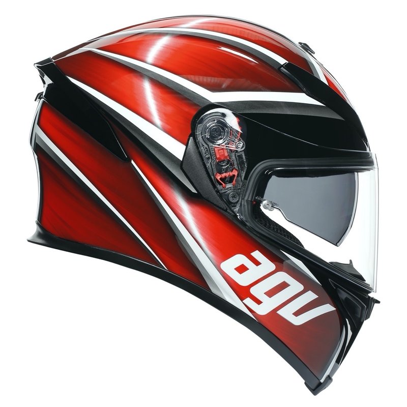 AGV K-5 S TEMPEST BLACK/RED HELMET - Motorcycle Helmets