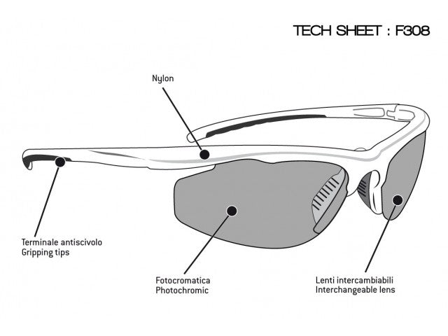 Bertoni Sunglasses F308C - Studio Cycle
