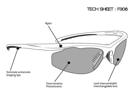 Bertoni Sunglasses F308C - Studio Cycle