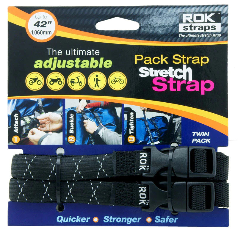 ROK-STRAP MED 5/8" BLACK REFLECTIVE