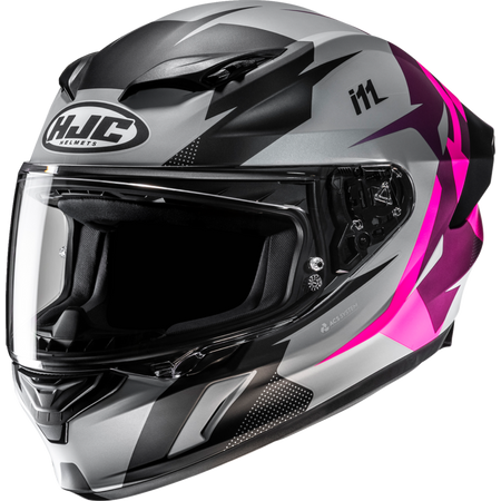 HJC i11 Helmet - Instant Semi Flat Grey/Pink - Studio Cycle