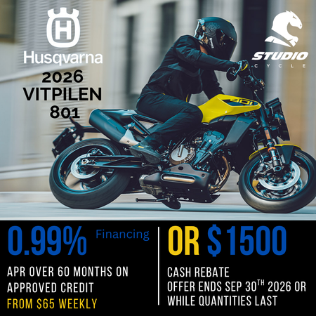 2026 Husqvarna Vitpilen 801 Yellow - IN STOCK - Studio Cycle