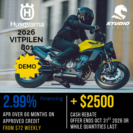 2026 Husqvarna Vitpilen 801 Yellow - DEMO IN STOCK - Studio Cycle