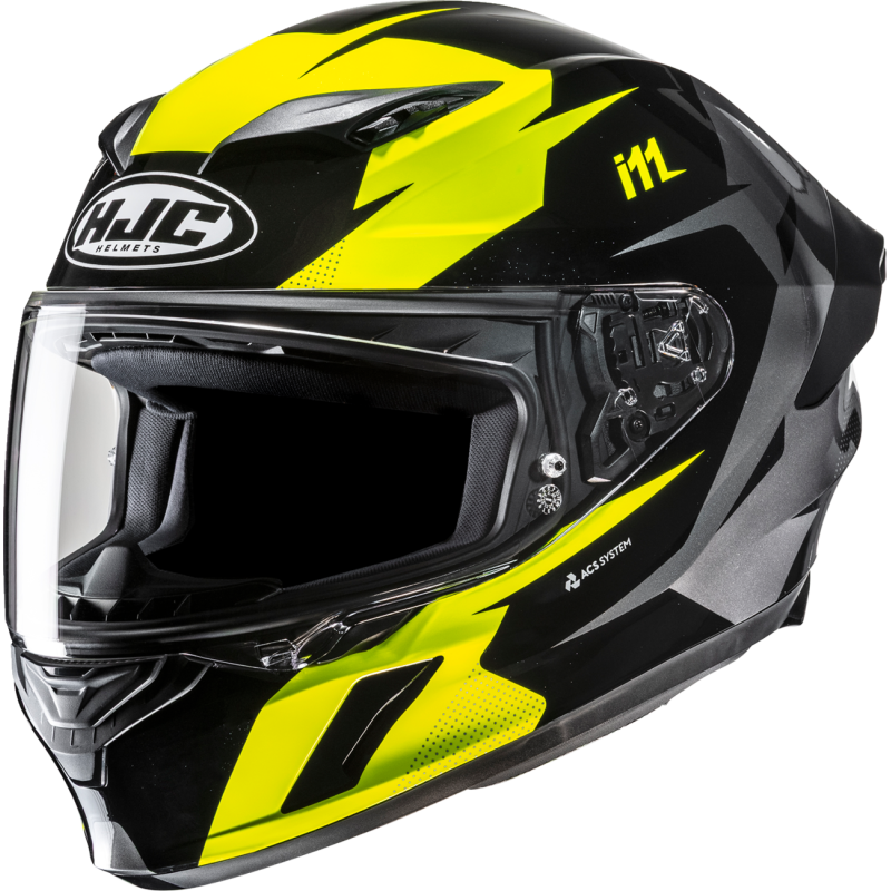 HJC i11 Helmet - Instant Black/Hi-Viz - Studio Cycle