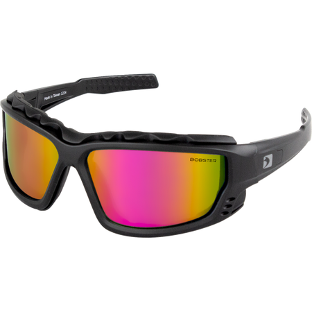 Bobster PCH Sunglasses – Black Crimson w/ Pink Yellow Mirror Lens - Studio Cycle
