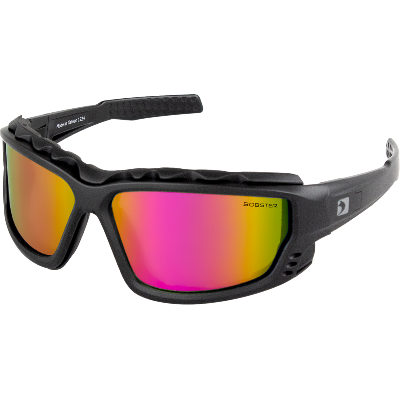 Bobster PCH Sunglasses – Black Crimson w/ Pink Yellow Mirror Lens - Studio Cycle