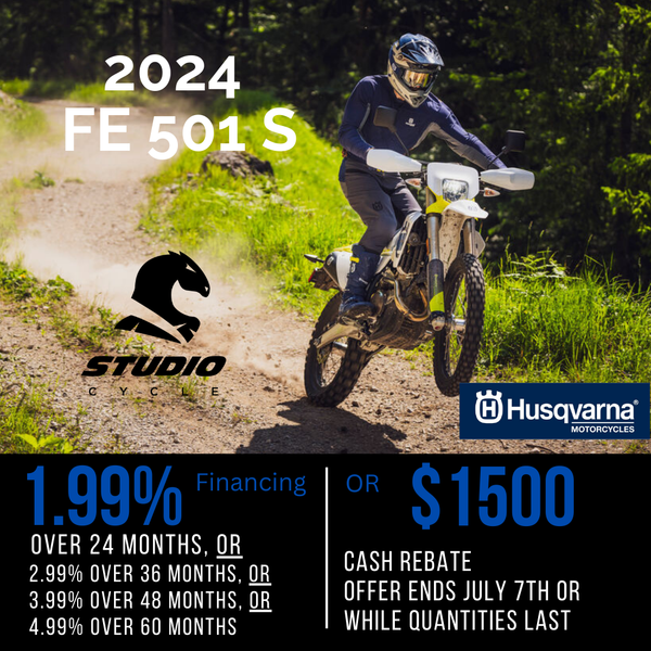 2024 Husqvarna FE 501S (Street) - New Motorcycles - Studio Cycle