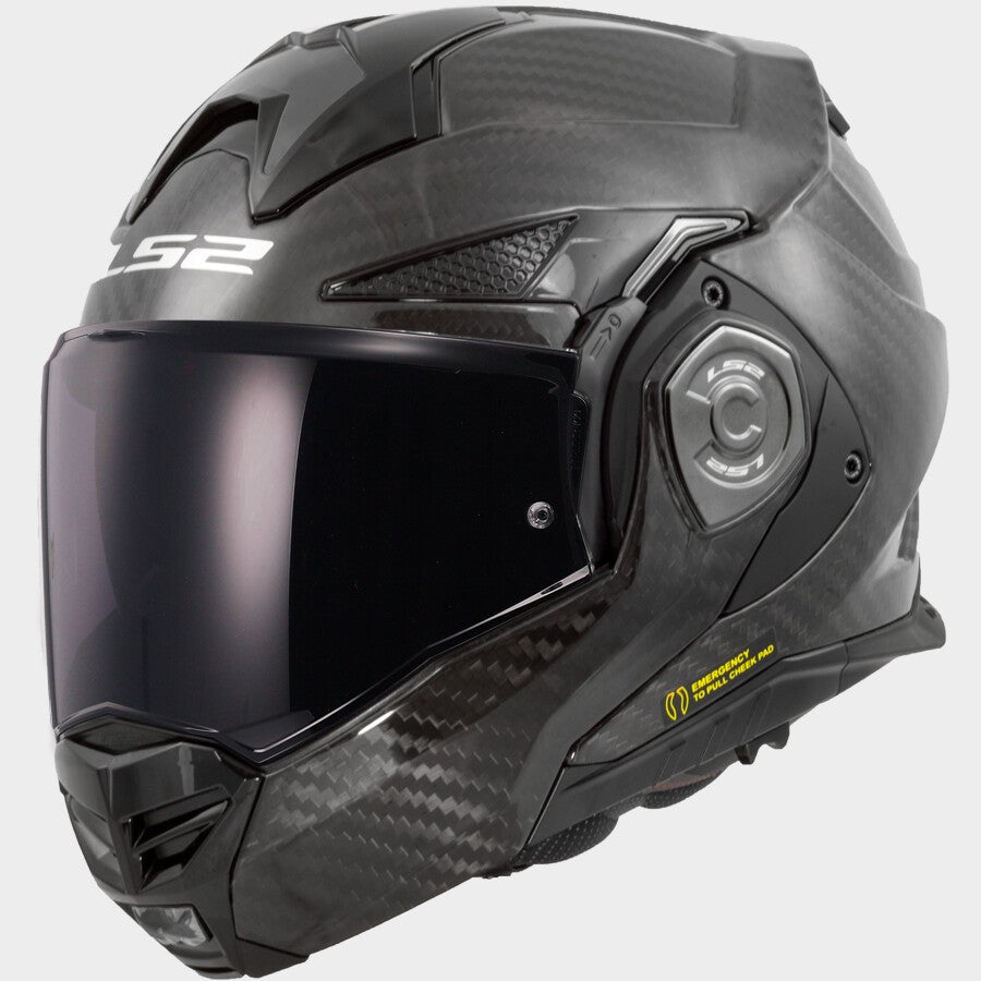 LS2 ADVANT X CARBON MODULAR HELMET - Blackout