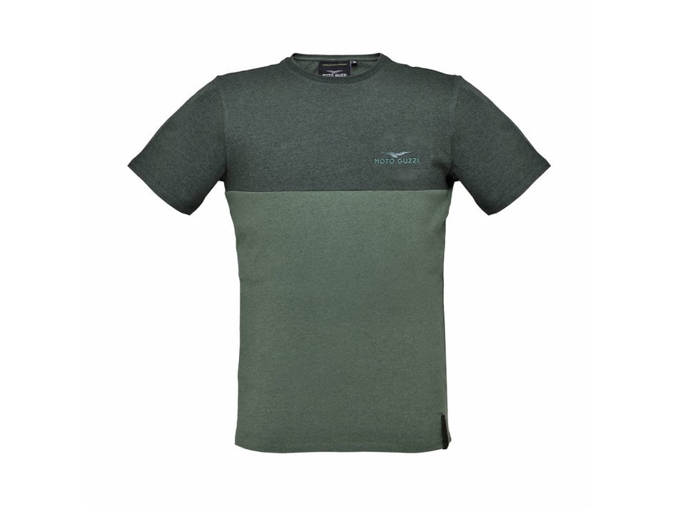 Moto Guzzi Mens Bi-Colour Cotton T-Shirt