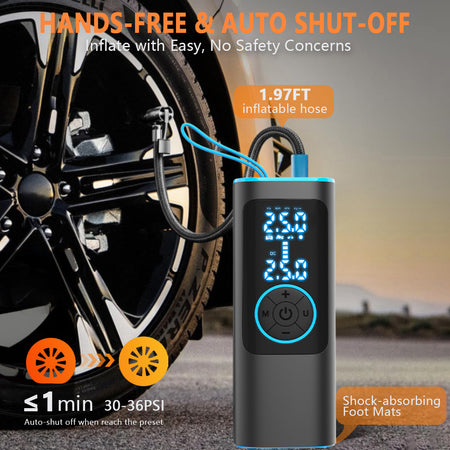 Air compressor, portable cordless 150 PSI - Studio Cycle