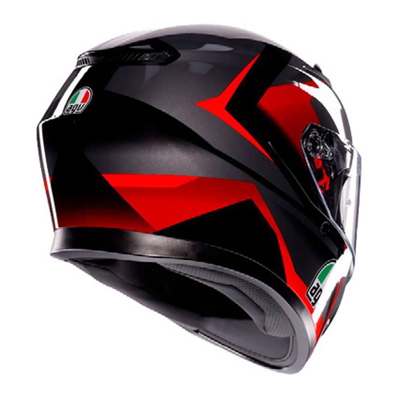 agv k3 black AGV K3 S Helmet Striga Black/Grey/Red – Studio Cycle