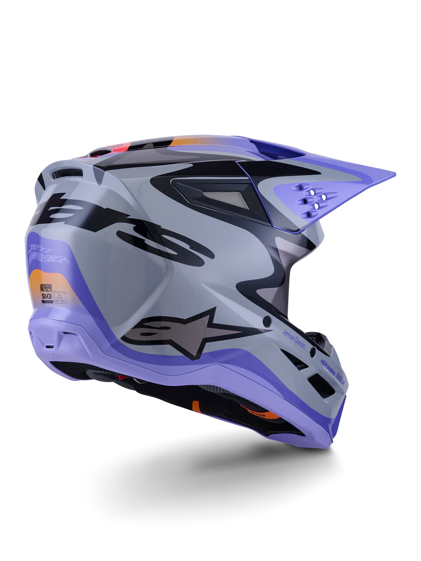 Alpinestars S-M3 Jettson Gray/Purple Helmet - Studio Cycle