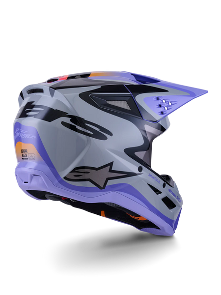 Alpinestars S-M3 Jettson Gray/Purple Helmet - Studio Cycle