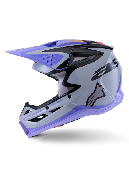 Alpinestars S-M3 Jettson Gray/Purple Helmet - Studio Cycle