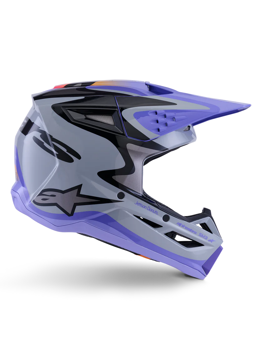 Alpinestars S-M3 Jettson Gray/Purple Helmet - Studio Cycle
