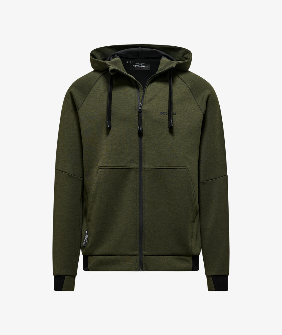 Moto Guzzi Essential Zip Hoodie - Green