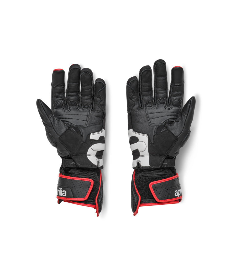 Aprilia Throttle Long Leather Gloves - Studio Cycle