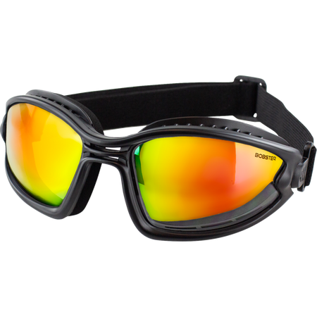 Bobster Ballast Black Frame Goggles – Crimson w/Red Yellow Mirror Lens - Studio Cycle