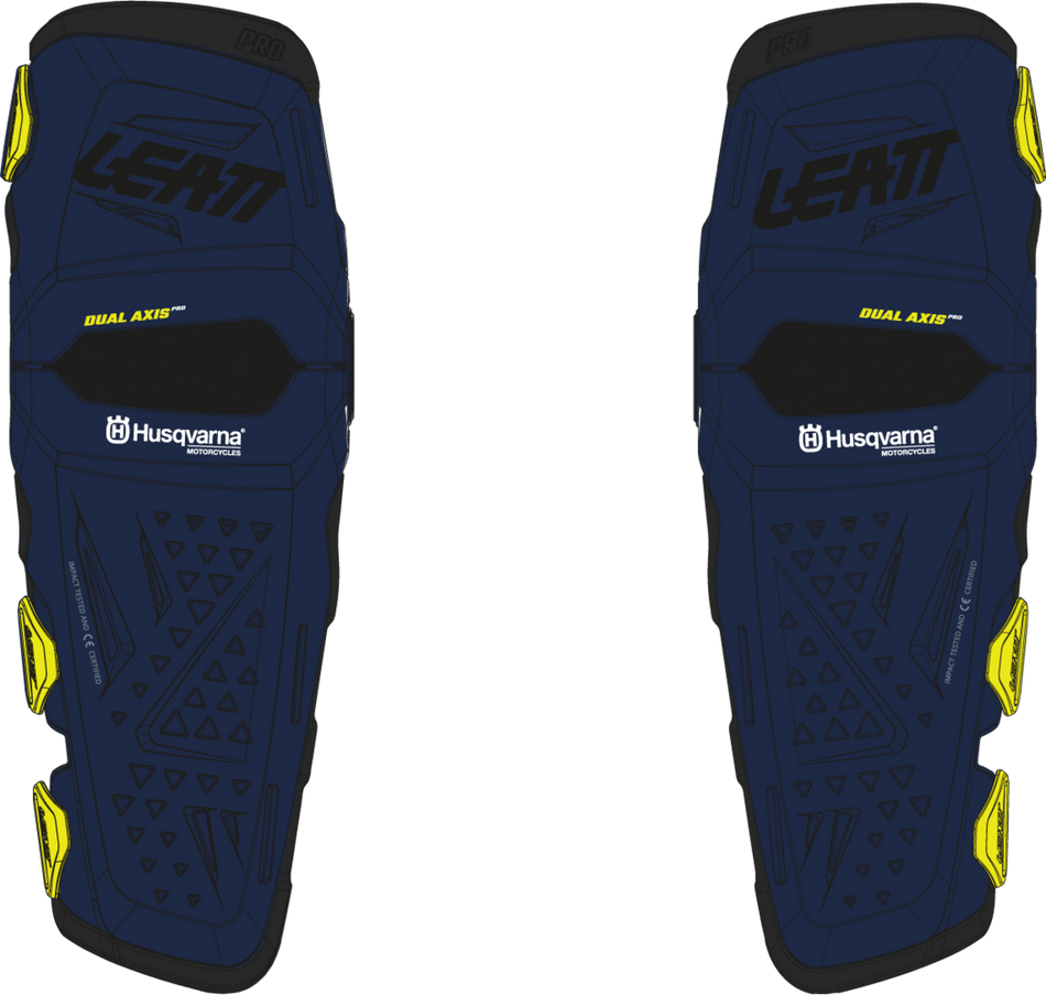 HQV LEATT DUAL AXIS PRO KNEE & SHIN GUARD - Blue