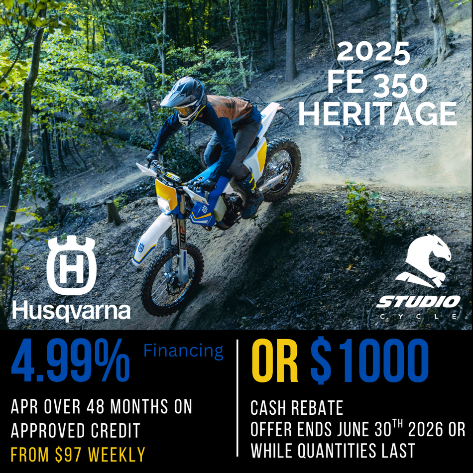 2025 Husqvarna FE 350S Heritage - IN STOCK - Studio Cycle