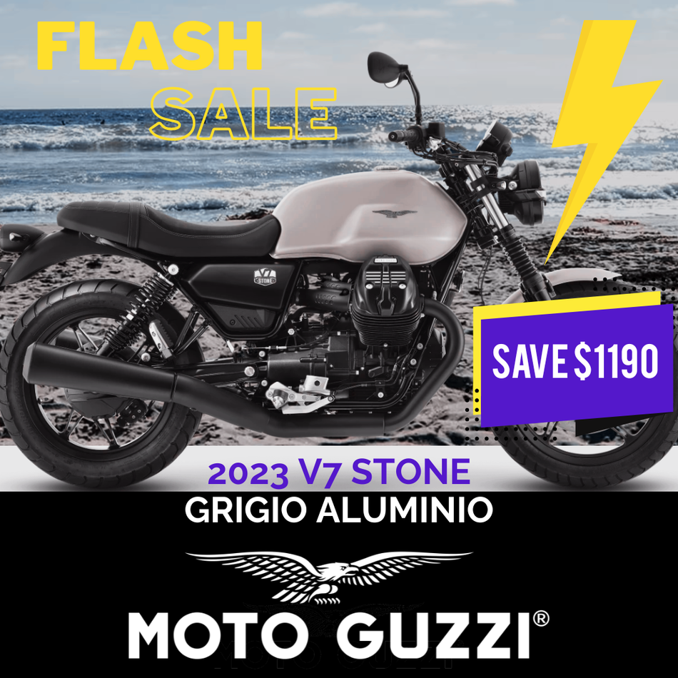 2023 Moto Guzzi V7 Stone - Grigio Aluminio - DEMO IN STOCK