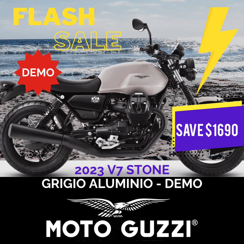2023 Moto Guzzi V7 Stone - Grigio Aluminio - DEMO IN STOCK