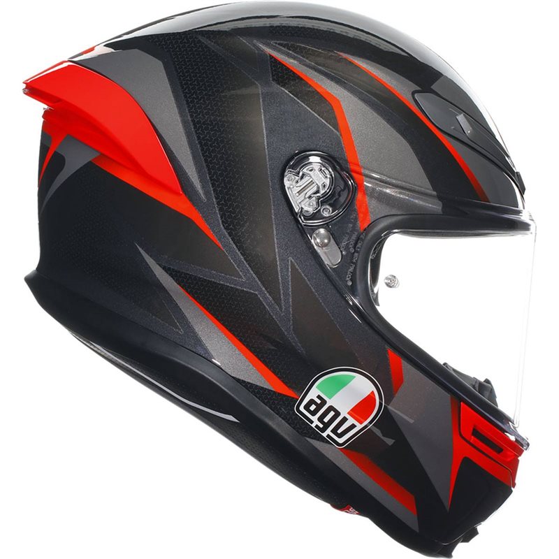 AGV K6 S Helmet - Slashcut Black/Grey/Red