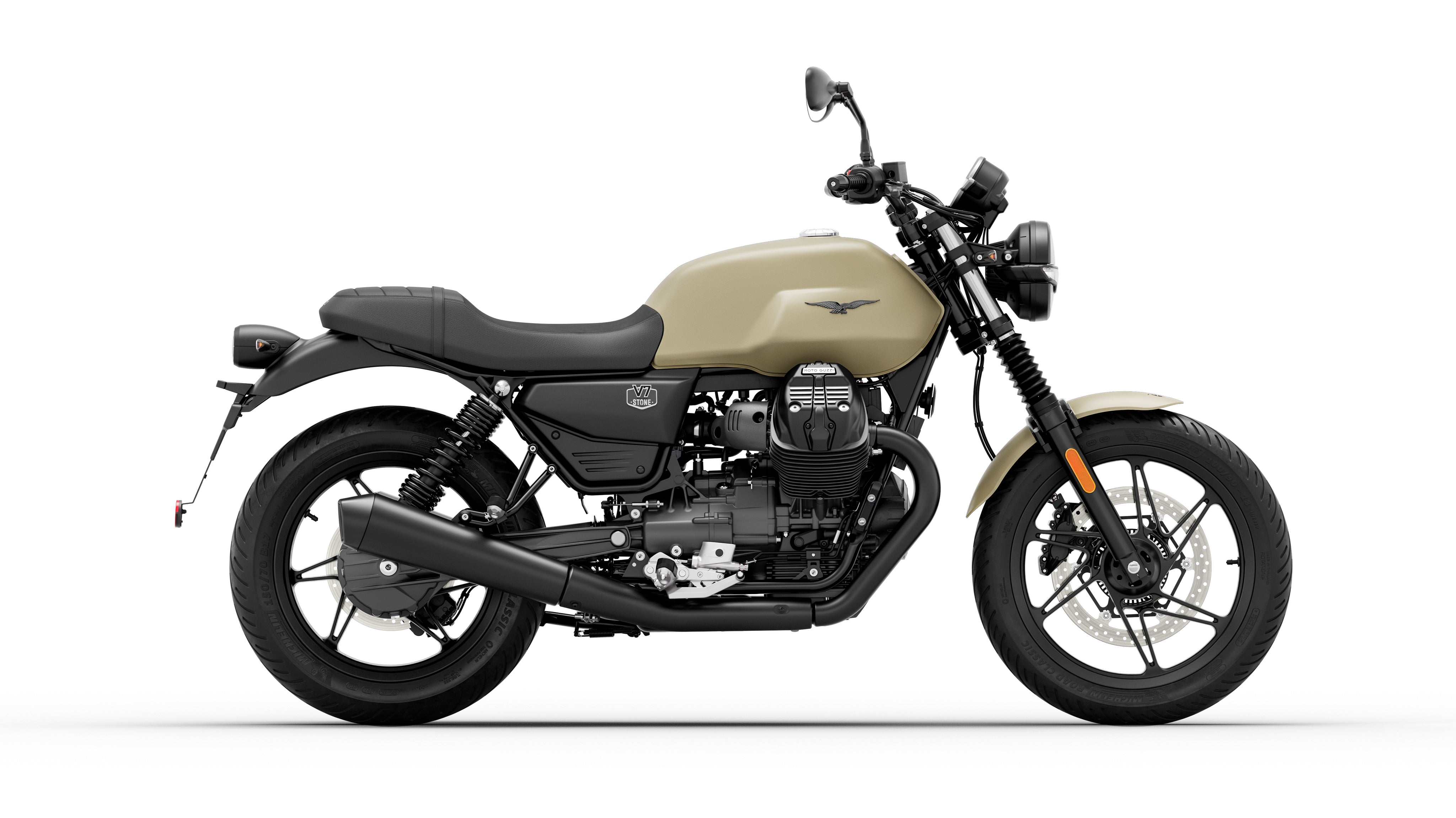 2027 Moto Guzzi V7 Stone - Sabbia Camo - PRE ORDER - Studio Cycle