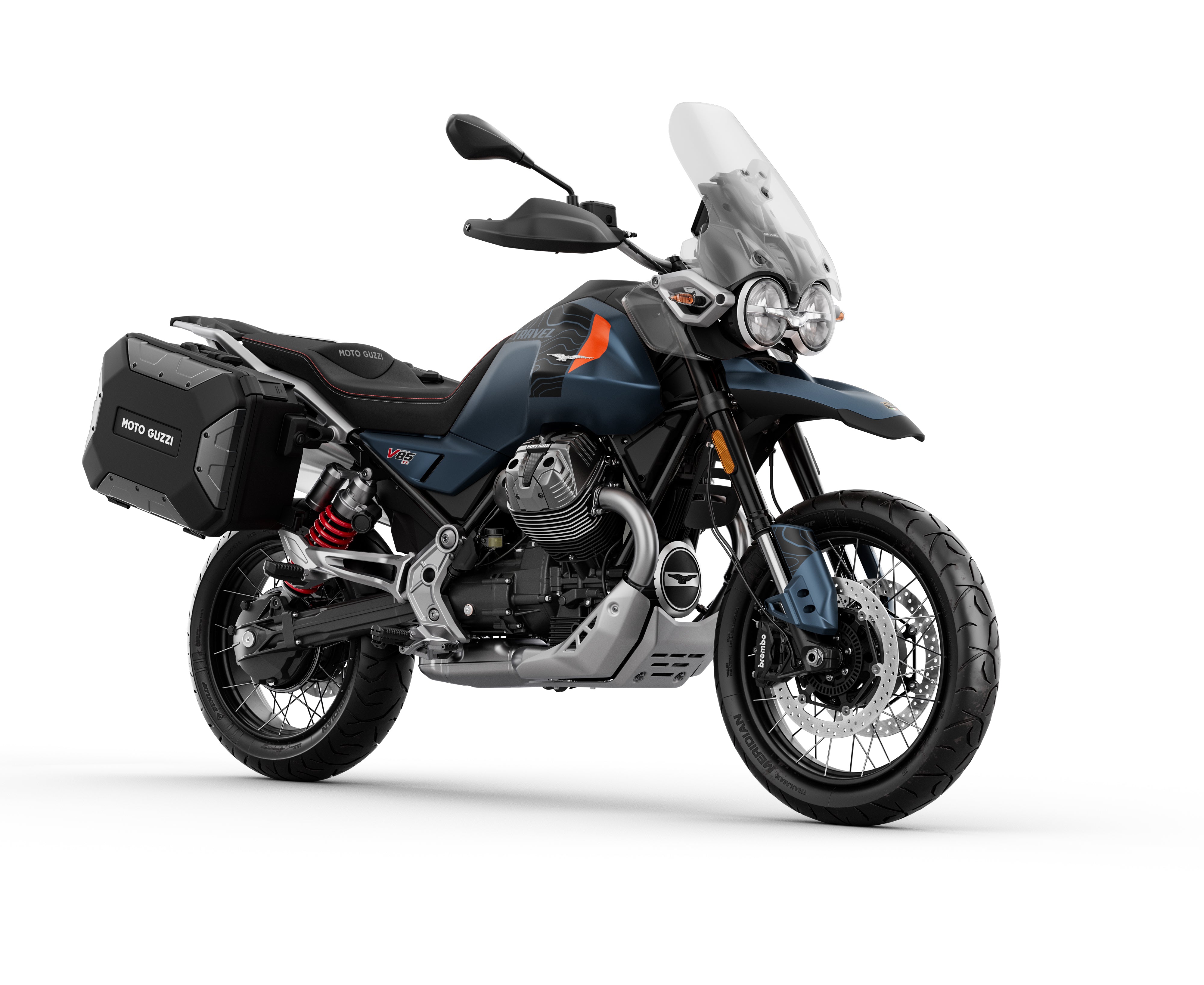 2027 Moto Guzzi V85 TT Travel - Blu Zefiro - PRE ORDER - Studio Cycle