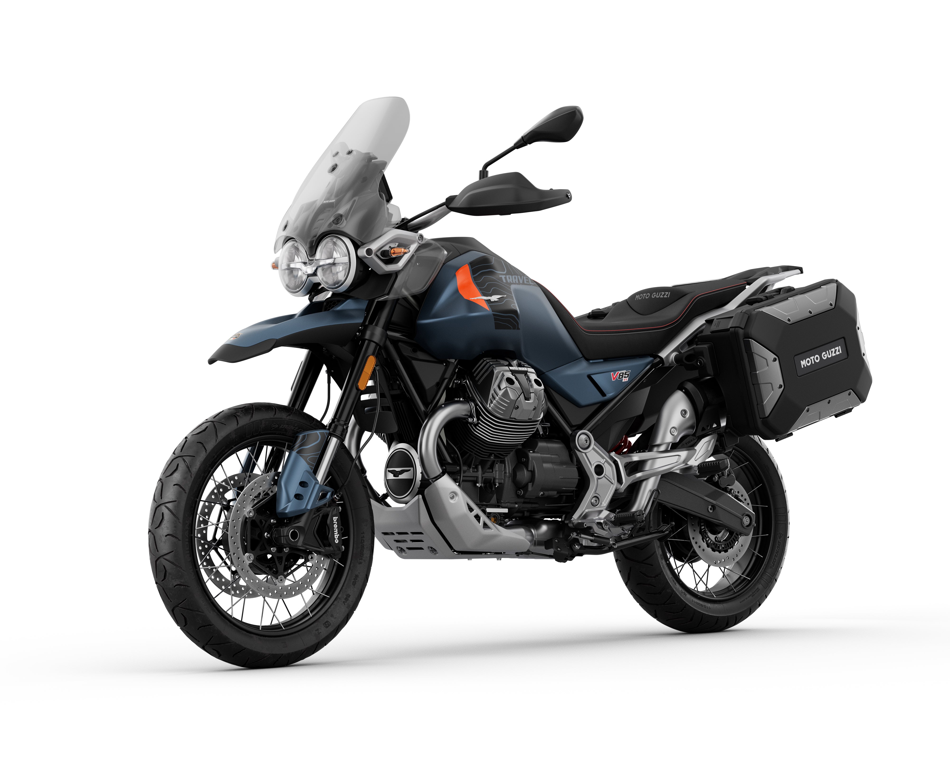 2027 Moto Guzzi V85 TT Travel - Blu Zefiro - PRE ORDER - Studio Cycle