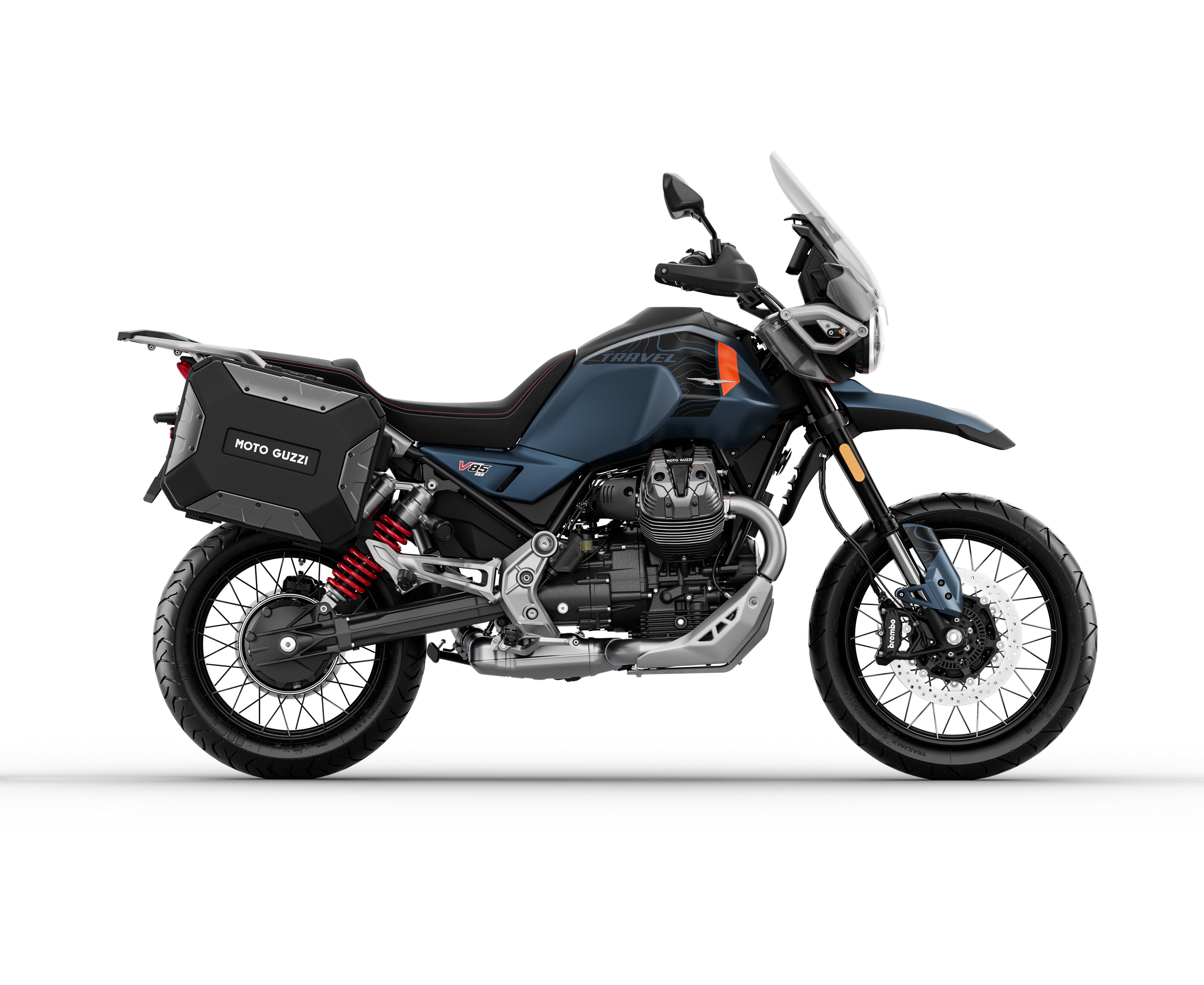 2027 Moto Guzzi V85 TT Travel - Blu Zefiro - PRE ORDER - Studio Cycle