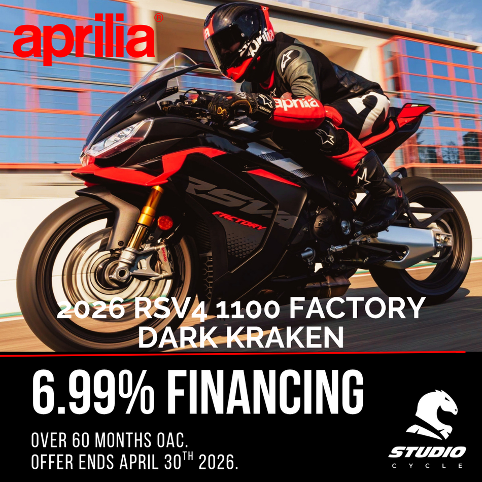 2026 Aprilia RSV4 1100 Factory - Dark Kraken - IN STOCK - Studio Cycle