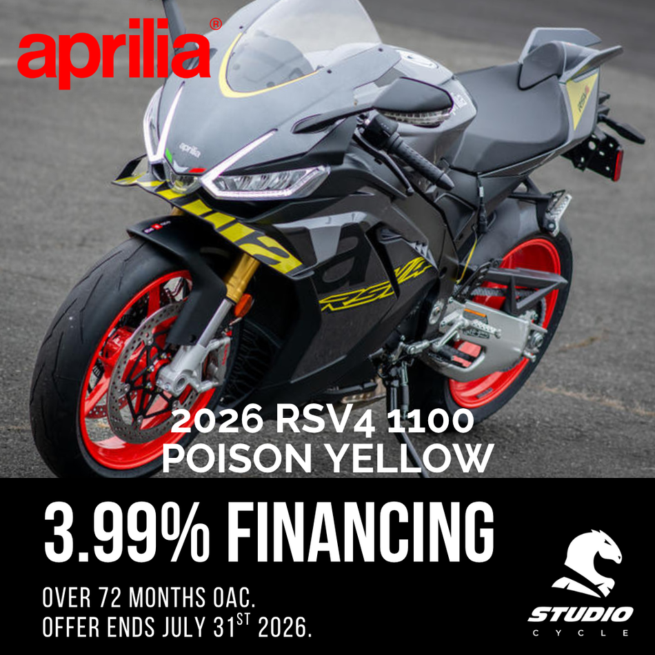 2026 Aprilia RSV4 1100 - Poison Yellow - IN STOCK - Studio Cycle
