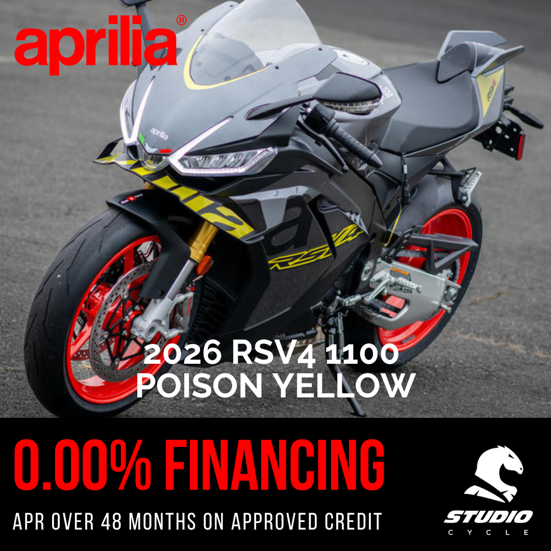 2026 Aprilia RSV4 1100 - Poison Yellow - IN STOCK - Studio Cycle