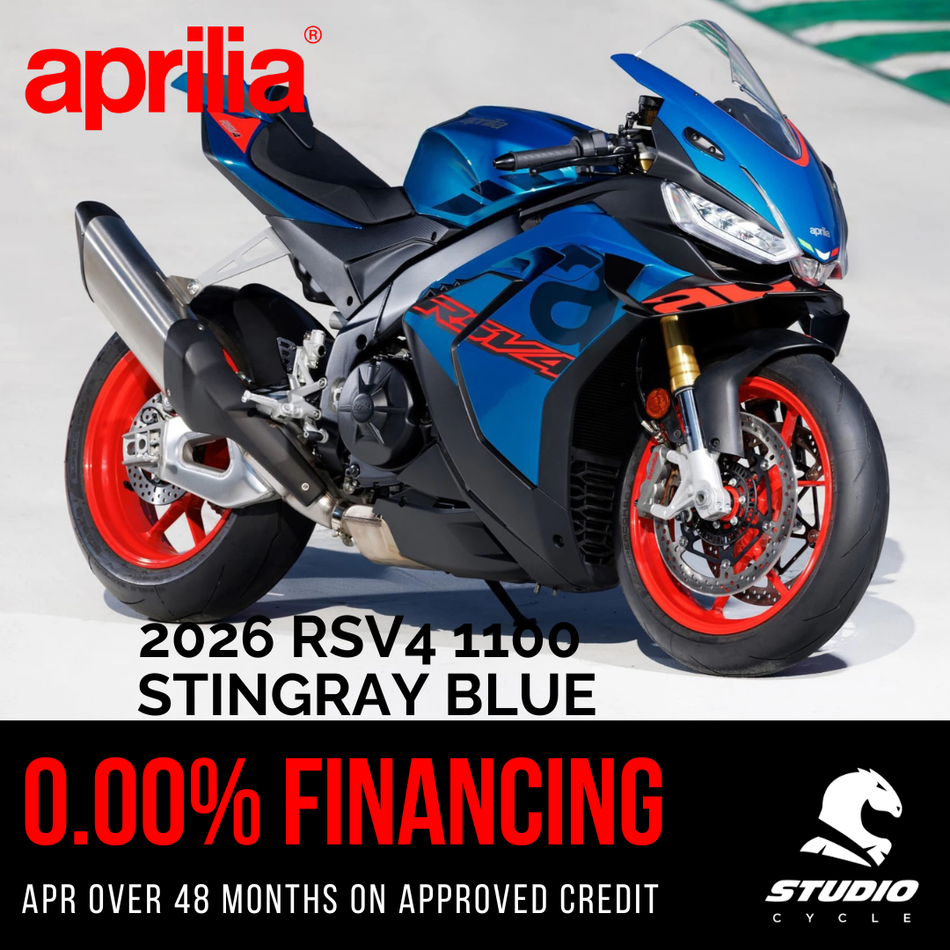 2026 Aprilia RSV4 1100 - Stingray Blue - IN STOCK - Studio Cycle