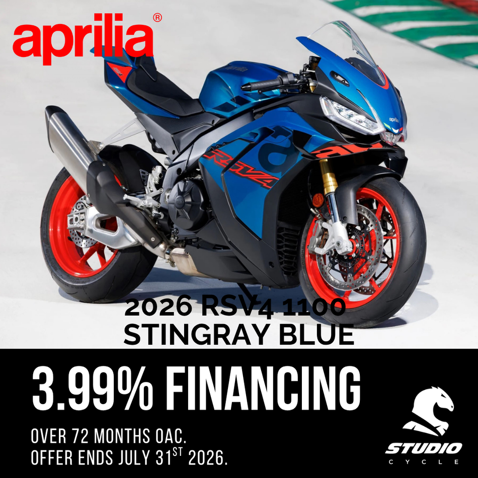 2026 Aprilia RSV4 1100 - Stingray Blue - IN STOCK - Studio Cycle