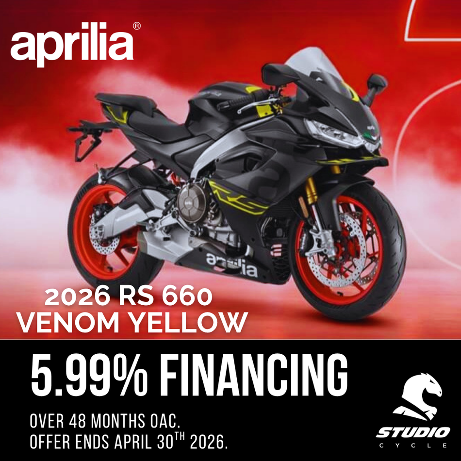 2026 Aprilia RS 660 - Venom Yellow - IN STOCK - Studio Cycle