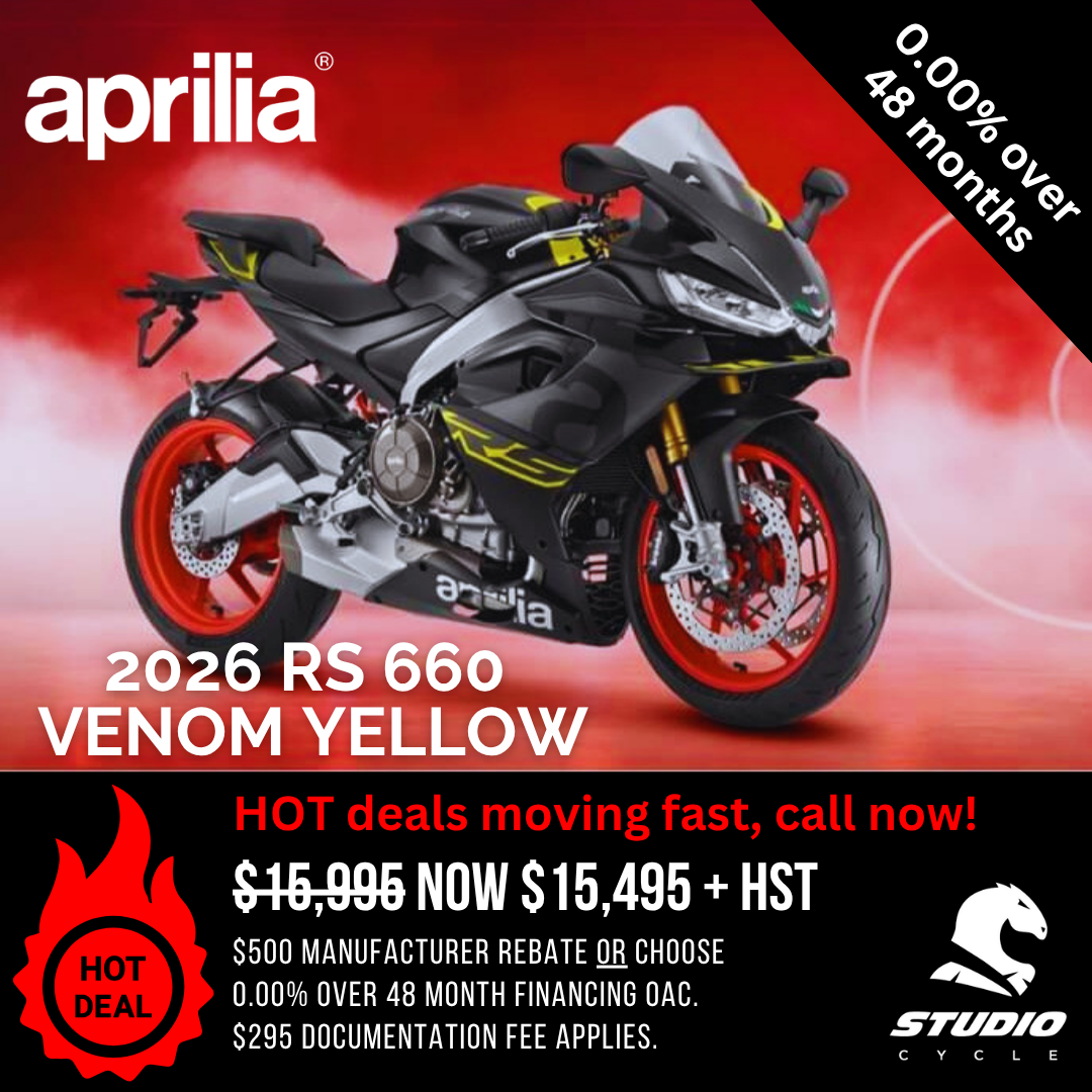 2026 Aprilia RS 660 - Venom Yellow - IN STOCK - Studio Cycle
