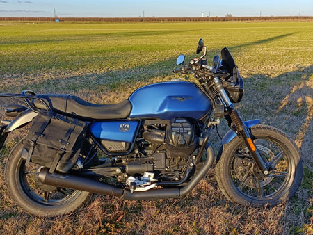 Mistral Short Exhausts - Matte Black Finish - Moto Guzzi V7 850 E5 - Studio Cycle