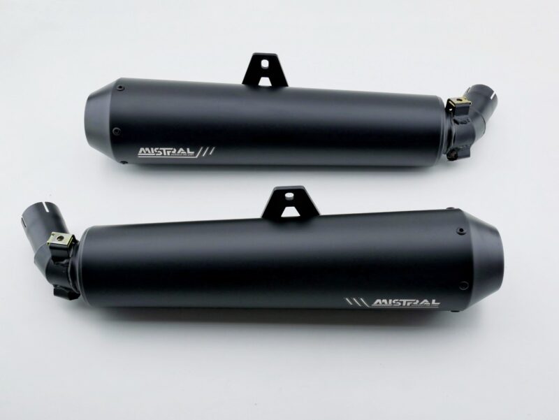 Mistral Conical Racing Exhausts - Matte Black Finish - Moto Guzzi V7 850 E5+ - Studio Cycle