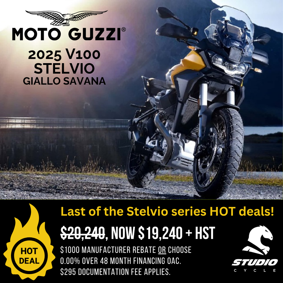 2025 Moto Guzzi Stelvio - Giallo Savana - IN STOCK - Studio Cycle
