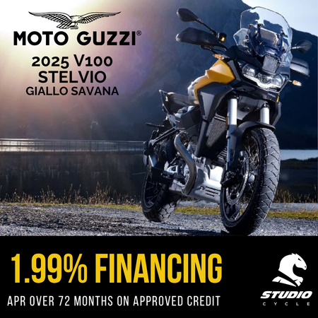 2025 Moto Guzzi Stelvio - Giallo Savana - IN STOCK - Studio Cycle