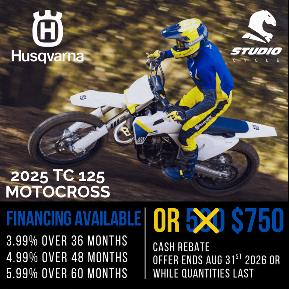 2025 Husqvarna TC 125 - IN STOCK - Studio Cycle