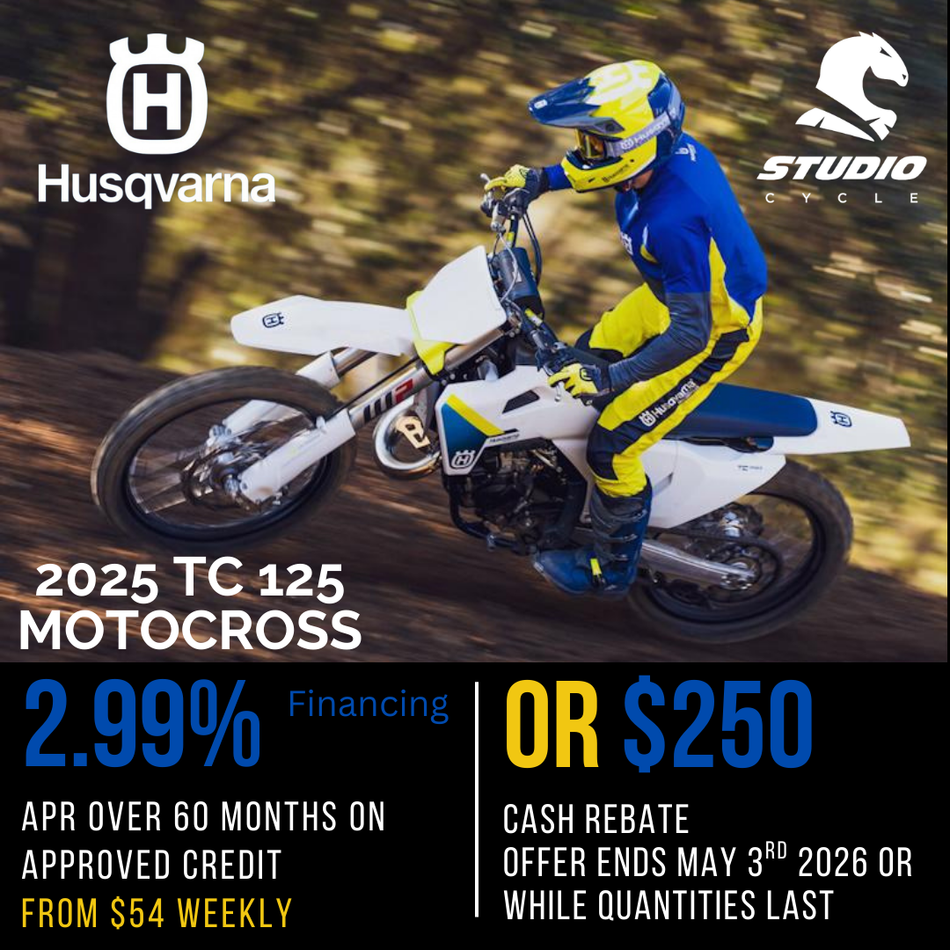 2025 Husqvarna TC 125 - IN STOCK - Studio Cycle